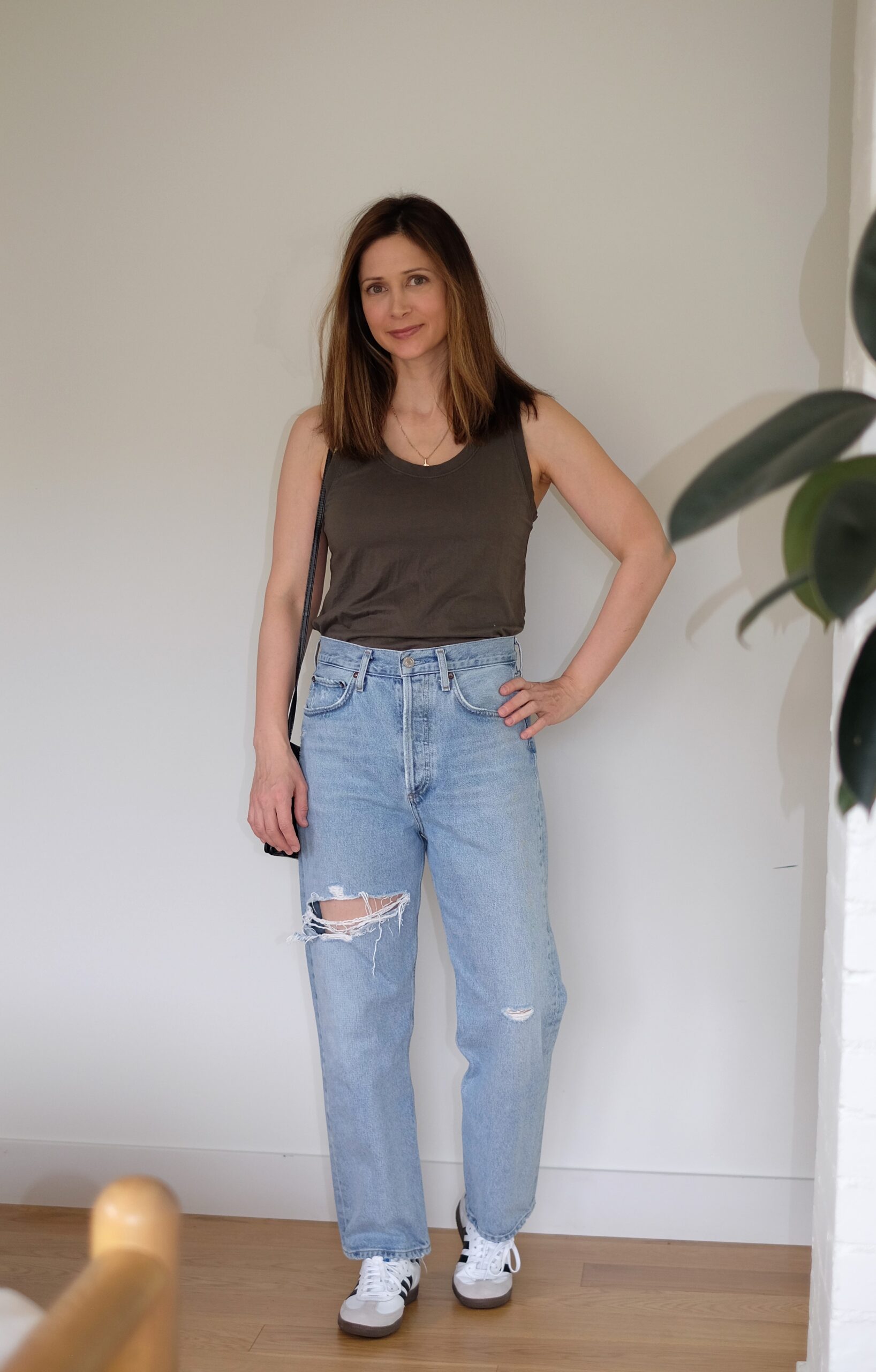 Agolde 90's crop mid rise loose fit review pictures